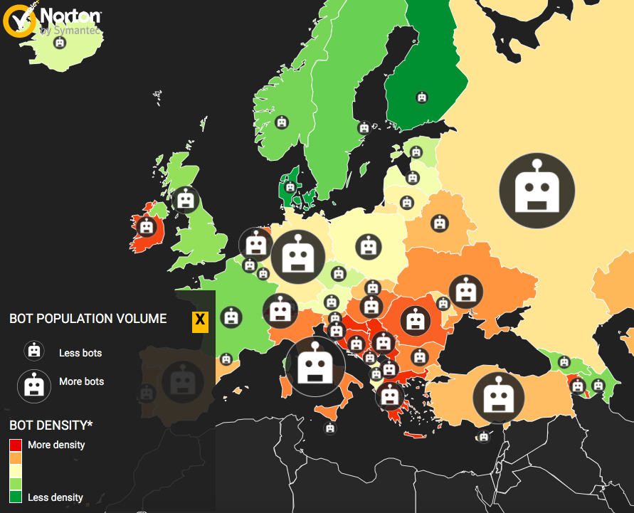 Norton bot mapa